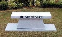 Cremation Bench with Family Name 